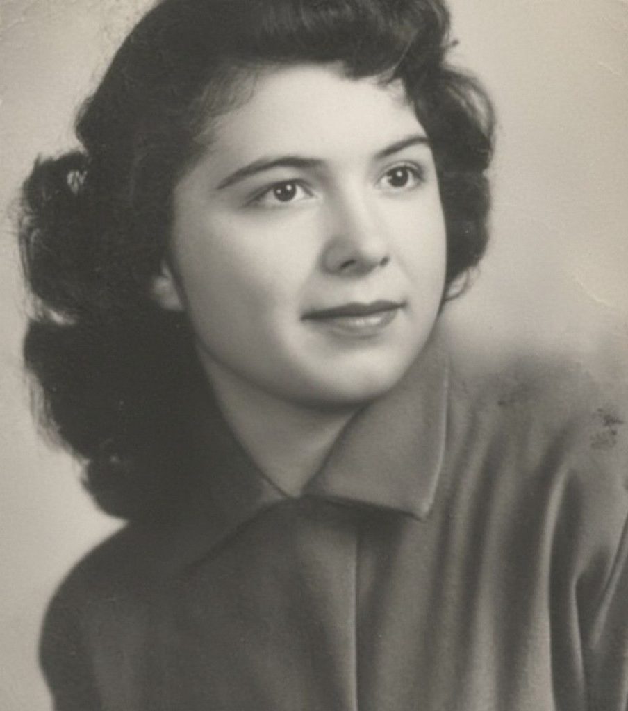 restore old damaged black and white photo of a woman